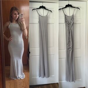 Striped Black and White Dress